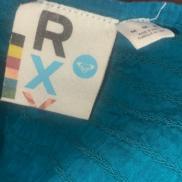 Roxy teal sundress floral embroidered M - Picture 6 of 6